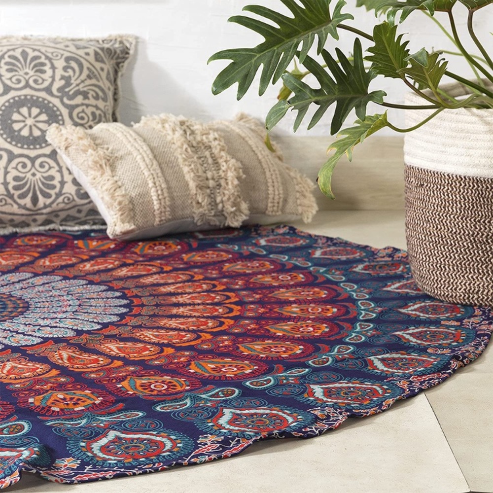 Boho Tapestry Patterned Beach/Yoga Mat/Bedspread for Living Room/Dorm/Couch - Picture 2 of 9